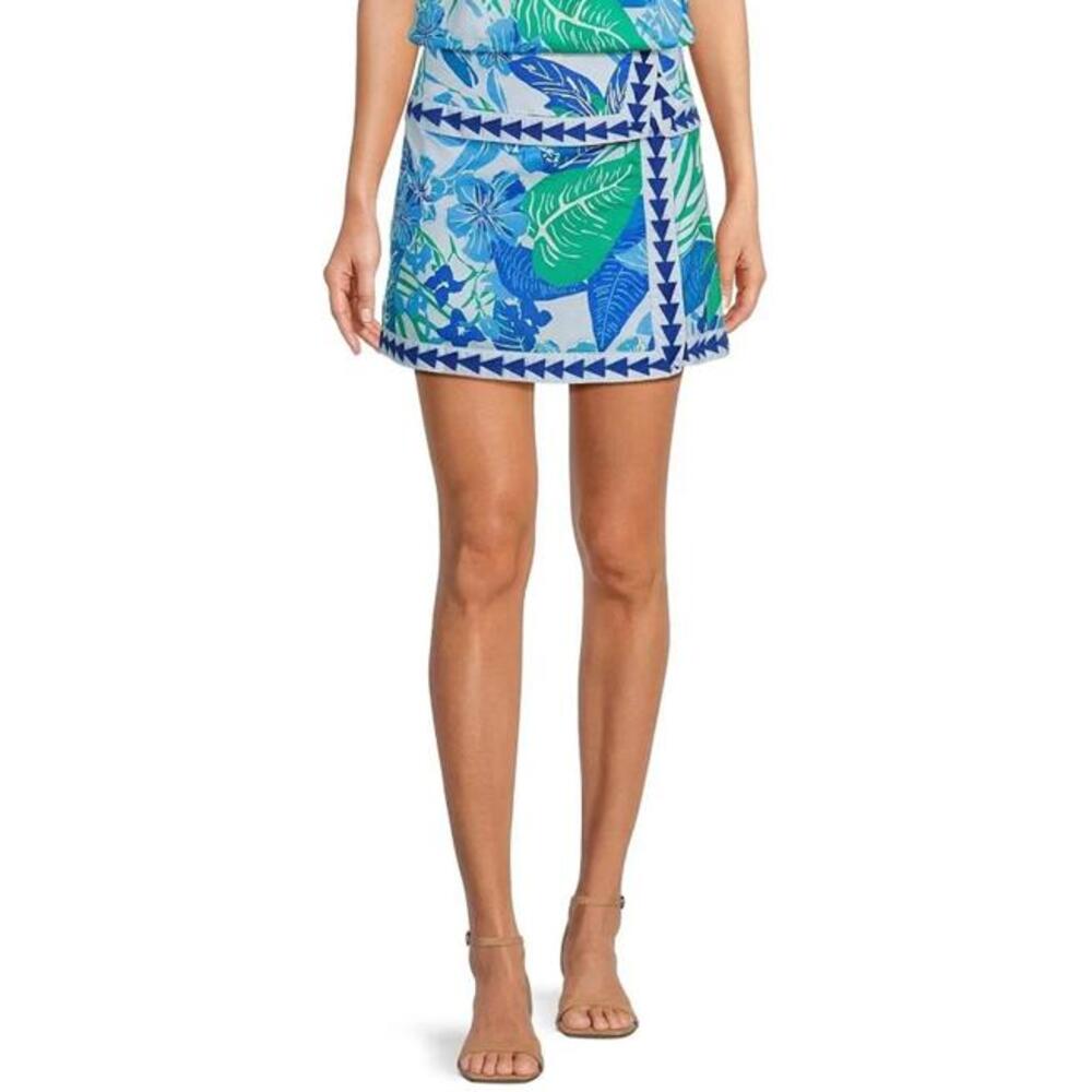 J.Marie Coordinating Andie Floral Print Wrap Skort - M- NWT